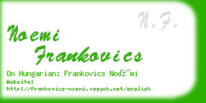 noemi frankovics business card